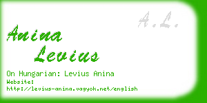 anina levius business card